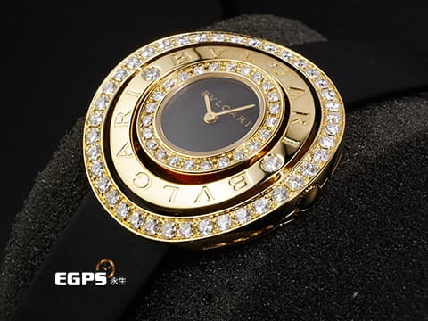 BVLGARI 寶格麗 Bulgari Astrale Cerchi系列 AE36G 18K黃金材質&nbsp;原廠鑲嵌鑽石錶圈&nbsp;石英機芯 36mm