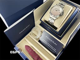 PANERAI 沛納海 Luminor Due Pastello PAM01319 PAM1319 三日鍊 不鏽鋼材質 <font color="#ffaaad">櫻花粉色漸層面盤</font> <font color="#fcfcfc">白色指針及時標</font>  <font color="#FF0000">2025年保卡 適合女士配戴的38mm錶徑 </font> 自動上鍊 38mm