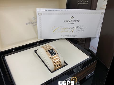 PATEK PHILIPPE 百達翡麗 PP錶 Twenty-4系列 4910/1201R-001 巧克力棕色日輝紋面盤 玫瑰金材質 原廠鑲鑽 2023年台灣公司貨 4910 石英女錶 25x30 mm