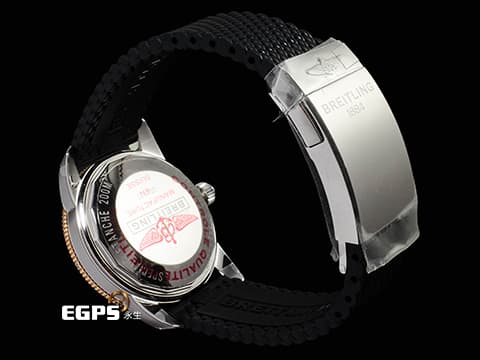BREITLING 百年靈 Superocean Heritage B20 超級海洋文化系列 UB2010121B1S1 不鏽鋼&amp;18K玫瑰金材質 半金款&nbsp;黑色「織網式」橡膠錶帶&nbsp;2026年保單&nbsp;自動上鍊 42mm