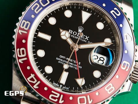 ROLEX 勞力士 GMT-Master II 格林威治型 126710 BLRO 陶瓷紅藍雙色框 126710BLRO 兩地時區 2020年保卡 Pepsi 百事圈 Jubilee紀念型五銖錶帶 自動上鍊 40mm