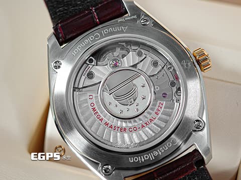 OMEGA 歐米茄 Constellation 星座 Globemaster Annual Calendar 系列 13023412211001「Pie Pan Dial 多邊型立體紅色錶盤」Sedna金材質 半金款 年曆錶&nbsp;2022年台灣公司貨 自動上鏈 41mm