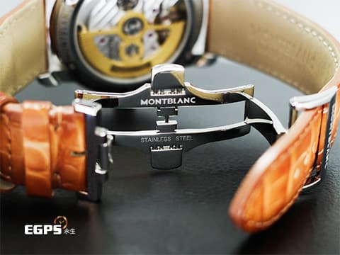 MONTBLANC 萬寶龍 Nicolas Rieussec 7138 128674 尼可拉斯 金色面盤 單把計時 兩地時間 時間書寫器 200週年紀念 2022年保單 限量200只&nbsp;自動上鍊 44.8mm