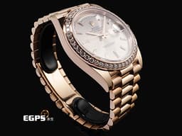 ROLEX 勞力士 DayDate DD 40 永恆玫瑰金 228345RBR <font color="#fbd0d0">18K永恆玫瑰金材質 日亮金色面盤</font> <font color="#05f0f0">原廠鑲嵌鑽石錶圈 方形鑽石時標</font> <font color="#ff0000">2018年保卡 已貼膜</font> 自動上鏈 40mm