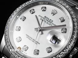 ROLEX 勞力士 DATEJUST 36 蠔式日誌型 126284RBR <font color="#cadff0">白色珍珠貝母面盤 原廠鑲鑽外圈 鑽石時標</font> <font color="#FF0000">2025年新式保卡</font>&nbsp;自動上鍊 36mm