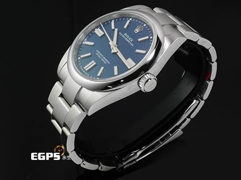 ROLEX 勞力士 Oyster Perpetual 41 蠔式恆動型 134300 2025年最新款最新色 med blue噴漆面盤 經典 OP41 不鏽鋼材質 2026年保卡&nbsp;自動上鍊 41mm