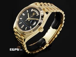 ROLEX 勞力士 DAY-DATE 40 DD 蠔式星期日誌型 228238 18K黃金材質 <font color="#ffea55">2025年最新款 鑲鑽縞瑪瑙面盤俗鷹眼面盤</font><font color="#ffea55">/</font><font color="#FF0000">2025年新式保卡</font> 自動上鏈 40mm