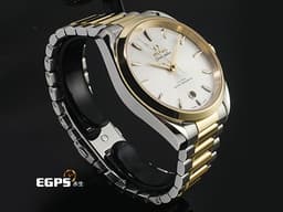 OMEGA 歐米茄 Seamaster 海馬 Aqua Terra 150 系列 22020382002002&nbsp;<font color="#f7df45">Moonshine金材質 半金款 搭配銀白色太陽紋面盤</font>&nbsp;<font color="#FF0000">2026年保卡 僅試戴極新品 台灣公司貨</font>&nbsp;自動上鍊 38mm