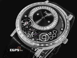 PIAGET 伯爵 Altiplano Skeleton 非凡珍品 G0A39120 超薄 微型自動盤 18K白金材質 <font color="#84C1FF">原廠鑲嵌38顆長方形美鑽（約1.4克拉）及266顆圓形美鑽（約1.9克拉）錶殼 鑲飾33顆長方形美鑽（約1.3克拉）面盤 </font><font color="#FF0000">2026年保卡 新錶參考訂價：6,400,000元</font> 手動上鍊 38mm