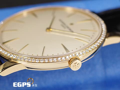 Vacheron Constantin 江詩丹頓 VC錶 Patrimony 40 傳承系列 81180/000R-9159 經典 玫瑰金 精鑲鑽石外圈&nbsp;6.79mm 超薄機芯&nbsp;手上鏈 40mm