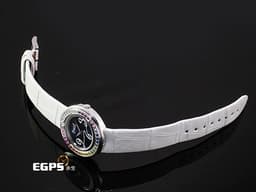 PIAGET 伯爵 Possession  P10402  G0A32168 18K白金材質 原鑲<font color="#fafa01">彩色</font><font color="#fa00fa">寶石</font><font color="#a1e8a2">旋轉</font><font color="#05f0f0">錶圈 </font><font color="#0582f5">藍色面盤</font>&nbsp;石英機芯 29mm
