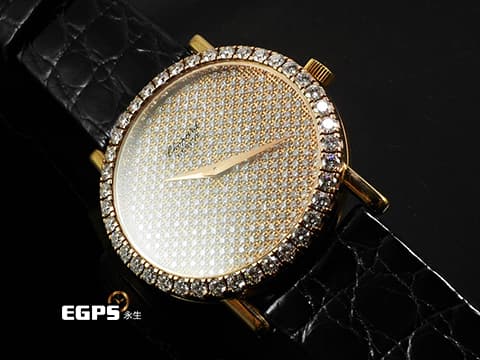 CHOPARD 蕭邦 Classic 經典系列 163154 18K玫瑰金材質 精鑲鑽石錶圈、漫天星面盤&nbsp;手動上鍊 33.6mm