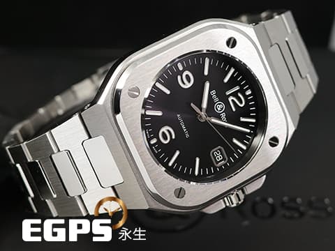 Bell &amp; Ross 柏萊士 Urban系列 BR-05 Black Steel 不鏽鋼 BR05A-BL-ST/SST 大三針&nbsp;2025年保單&nbsp;自動上鍊 40mm