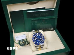ROLEX 勞力士 Submariner Date 蠔式 潛航者 126613LB <font color="#0080FF">藍水鬼 藍色陶瓷錶圈</font> 126613 LB <font color="#f5dea8">半金款 18K黃金</font> 潛水錶 <font color="#FF0000">2021年保卡</font> 自動上鍊 41mm