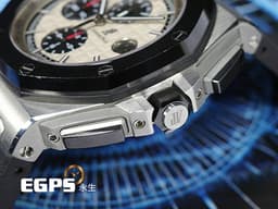 Audemars Piguet 愛彼 AP錶 Royal Oak Offshore 26400SO.OO.A002CA.01 皇家橡樹 離岸型 計時碼表 陶瓷框 大熊貓 <font color="#FF0000">最經典的AP熊貓，黑白配色 台灣公司貨</font> 自動上鏈 44mm