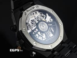 Audemars Piguet 愛彼 AP錶 Royal Oak Chronograph 皇家橡樹 26240CE.OO.1225CE.02 <font color="#05f0f0">黑色陶瓷材質 黑色錶面鐫刻「Grande Tapisserie」大型格紋面盤 玫瑰金色調指針、時標</font>&nbsp;飛返計時腕錶&nbsp;<font color="#ff0000">2026年保卡</font>&nbsp;自動上鍊&nbsp;41mm