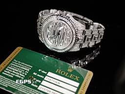 ROLEX 勞力士 GMT-MASTER II 格林威治型 116710LN 兩地時間 116710 不鏽鋼材質 <font color="#FF00FF">精鑲滿天星鑽石虎紋面盤、精鑲梯鑽雙向旋轉錶圈、滿鑲錶帶及摺疊帶扣</font><font color="#ff0000">&nbsp;</font>自動上鍊 40mm