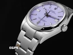 ROLEX 勞力士 Oyster Perpetual 36 蠔式恆動型 126000 <font color="#e0bbf2">最新款 薰衣草紫色面盤</font>&nbsp;OP36 不鏽鋼 大三針<font color="#FF0000">&nbsp;2025年保卡</font> 自動上鍊 36mm