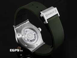 HUBLOT 宇舶 Classic Fusion Chronograph 42 經典融合 542.NX.8970.RX<font color="#f2c982">&nbsp;</font>不鏽鋼材質&nbsp;<font color="#058703">綠色太陽紋面盤</font> <font color="#ff0000">2026年電子保單&nbsp;</font>自動上鍊 42mm