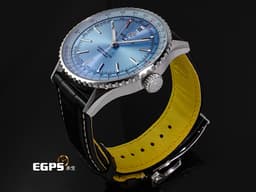 BREITLING 百年靈 Navitimer 41 航空計時系列 A17329171C1P1 <font color="#05f0f0">湖水藍色面盤</font>&nbsp;不鏽鋼 <font color="#FF0000">2025年保單</font>&nbsp;自動上鍊 41mm