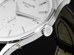 PATEK PHILIPPE 百達翡麗 PP CALATRAVA 經典的小三針款式系列 5196G-001 18K白金材質 <font color="#05f0f0">銀灰色紋路面盤</font>&nbsp;<font color="#FF0000">台灣公司貨 </font>手動上鏈&nbsp;37mm