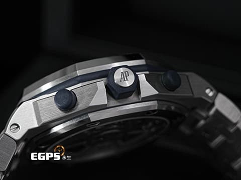 Audemars Piguet 愛彼 AP錶 Royal Oak Offshore 皇家橡樹 離岸型 26238ST.OO.2000ST.01 經典初代雲夜藍「Petite Tapisserie」格紋面盤 飛返 計時碼錶 26238 ST 不鏽鋼 2022年保卡 最新易換式錶帶系統 另附膠帶錶帶 自動上鍊 42mm