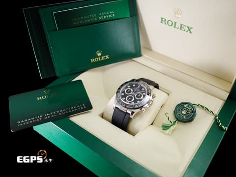 ROLEX 勞力士 DAYTONA 迪通拿 116519LN 計時碼表 18K白金材質 陶瓷框 停產款八鑽時標面盤&nbsp;2022年保卡&nbsp;自動上鍊 40mm