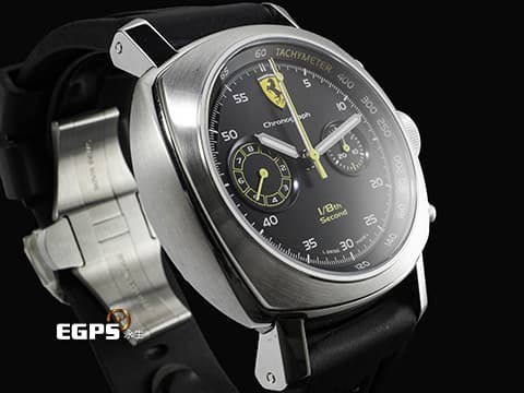 PANERAI Ferrari 沛納海 法拉利 FER00025 不鏽鋼材質&nbsp;法拉利聯名款 1/8 Second 閃電追針計時 限量300支&nbsp;手動上鏈 45mm