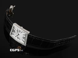 VACHERON CONSTANTIN 江詩丹頓 1972  系列 37510/000G 18K白金材質 <font color="#05f0f0">銀色拉絲面盤 原廠鑲嵌鑽石錶圈</font> 26 x 36.5mm