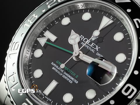 ROLEX 勞力士 GMT-Master II 蠔式 格林威治型 116710LN 不鏽鋼材質  經典綠色GMT指針 GMT 兩地時區 黑色陶瓷圈 自動上鏈 40mm