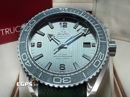 OMEGA 歐米茄 Seamaster Planet Ocean 600 海馬 宇宙海洋 215.32.44.21.06.001 <font color="#058703">磨砂不鏽鋼材質</font><font color="#0582f5"> </font><font color="#058703">綠色磨砂陶瓷單向旋轉錶圈</font>&nbsp;同軸擒縱 <font color="#ff0000">2026年保卡</font>&nbsp;潛水錶 自動上鍊 43.5mm