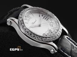 CHOPARD 蕭邦 Happy Sport 快樂鑽 278559-3003 不鏽鋼材質 <font color="#ffff00">原廠7顆圓形跑鑽 原廠鑲嵌鑽石錶圈</font> <font color="#FF0000">2018年保單</font> 自動上鍊 36mm