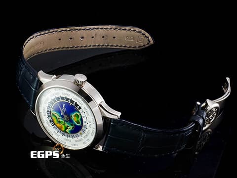 Patek Philippe 百達翡麗 PP錶 Complications 複雜功能時計 World Time 5231G-001 18K白金材質&nbsp;大明火掐絲琺瑯錶面（東南亞與大洋洲）世界時區、24小時、日夜顯示&nbsp;2022年保單 僅試戴收藏極新品&nbsp;自動上鍊 38.5mm
