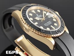 ROLEX 勞力士 Yacht-Master 226658 遊艇名仕 <font color="#ffd700">橡膠錶帶黃K金款遊艇，閃耀華貴 Oysterflex橡膠錶帶搭配快調延展錶扣</font> 黑色陶瓷錶圈 <font color="#FF0000">2026年新式保卡 保有原廠膠膜</font>&nbsp;自動上鍊 42mm