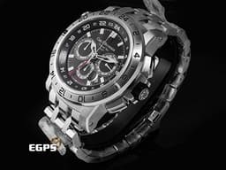 Carl F. Bucherer 寶齊萊 Patravi ChronoGrade 柏拉維 00.10633.08.33.01 三地時間顯示 GMT 不鏽鋼材質 <font color="#05f0f0">黑色面盤、原廠橡膠錶帶</font><font color="#FF0000">&nbsp;台灣公司貨 錶友蒐藏未使用品 保有部分原廠膠膜</font>&nbsp;自動上鍊 46.6mm