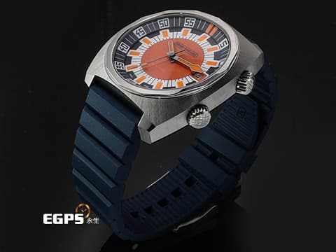 GIRARD PERREGAUX GP 芝柏 Deep Diver 39500-21-3266-6CX 太金屬材質&nbsp;藍、橘、白三色鮮明錶盤 2025年保卡 全球限量350只&nbsp;自動上鏈&nbsp;44mm