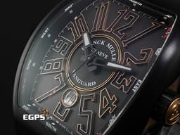 FRANCK MULLER 法蘭穆勒 Vanguard系列 V45 SC DT TT NR BR 5N <font color="#ff00ff"> 鍍PVD不鏽鋼&amp;玫瑰金材質</font> <font color="#ffffff">灰色拉絲直條紋面盤</font> <font color="#ff0000">2025年保單</font> 酒桶型 自動上鍊 44x54mm