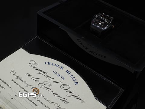 FRANCK MULLER 法蘭穆勒 Vanguard系列 V45 SC DT TT NR BR 5N  鍍PVD不鏽鋼&amp;玫瑰金材質 灰色拉絲直條紋面盤 2025年保單 酒桶型 自動上鍊 44x54mm