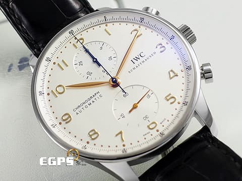 IWC 萬國 Protuguese 大葡萄牙 IW371445 計時碼表 白色面盤 金色指針時標 2018年保卡 自動上鍊 41 mm
