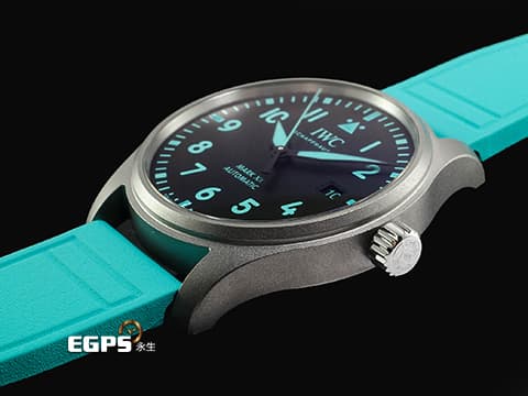 IWC 萬國錶 馬克二十飛行員系列&nbsp;Mercedes-AMG Petronas F1車隊 Mark XX特別版 馬石油綠色 IW328210 鈦金屬材質 5日動力儲存&nbsp;2026年保卡&nbsp;自動上鍊 40mm