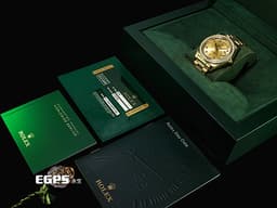 ROLEX 勞力士 DAY-DATE 40 DD40 蠔式 星期日曆型 218348 18K黃金材質 <font color="#05f0f0">原廠鑲嵌鑽石錶圈、時標</font> <font color="#f7e8cf">香檳金色面盤</font>&nbsp;<font color="#ff0000">2015年保卡 台灣公司貨 </font>自動上鏈 40mm