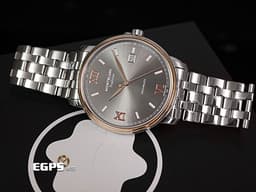MONTBLANC 萬寶龍 &nbsp;Tradition 傳統系列 127776 鍍金不鏽鋼材質 <font color="#c0c0c0">灰色太陽紋放射面盤</font> <font color="#ff0000">2025年保卡</font> 自動上鍊 40mm