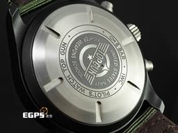 IWC 萬國 Pilot`s Chronograph 飛行員系列 IW389101 計時碼表 星期日期顯示<font color="#33CCFF">「Top Gun」海軍空戰部隊</font> 黑陶瓷錶殼 <font color="#FF0000">2021年保卡</font>&nbsp;自動上鏈 44.5 mm