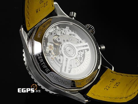 BREITLING 百年靈 Navitimer B01 Chronograph 43 航空計時 AB01382 AB0138241G1P1 不鏽鋼材質 計時碼表 米白色熊貓面盤 2024年保單 經典環形飛行滑尺 百年靈自製01機芯 自動上鍊 43mm