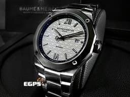 BAUME &amp; MERCIER 名士 Riviera M0A10829 <font color="#05f0f0">Super-LumiNova 夜光塗層</font>&nbsp;<font color="#0582f5">純白色波浪紋錶盤&nbsp;</font>&nbsp;<font color="#FF0000">2025年保卡 快拆功能系統</font>&nbsp;自動上鏈 42mm