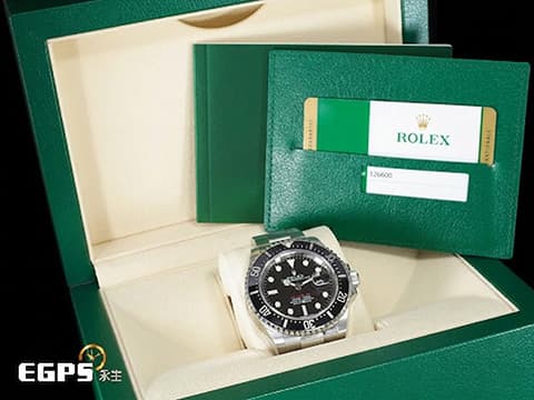 ROLEX 勞力士 Sea-Dweller 蠔式 海使者 50週年紀念款 126600&nbsp;單紅 有皇冠版 MK2面盤 不鏽鋼 陶瓷外圈 2020年保單 排氦氣閥 潛水錶 自動上鍊 43mm