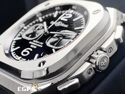 BELL&ROSS 柏萊士  BR 05 CHRONO 系列 BLACK STEEL BR05C-BL-ST/SST 不鏽鋼 黑面<font color=#FF0000>不鏽鋼 黑面 計時碼錶 2024年保單 台灣公司貨</font> 白色夜光指針及時標 大三針 自動上鍊 42mm