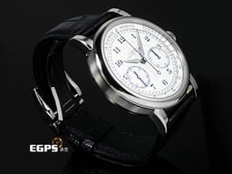 A.LANGE &amp; SOHNE 朗格 1815系列 414.026 18K白金材質 <font color="#05f0f0">計時功能 實心銀打造的銀白色面盤</font>&nbsp;<font color="#FFFF33"><font color="#FF0000">2021年保單 朗格專賣店限定款 新錶訂價：1,927,800元</font></font>&nbsp;手動上鍊 39.5mm