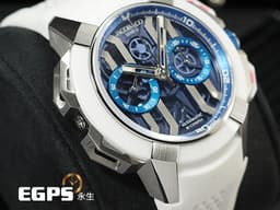 Jacob &amp; Co 捷克豹 傑克寶 Epic X Chrono Titanium <font color="#169ef3">藍色鏤空面盤</font> EC430.20.AB.AA.ABRUA 鈦金屬 白色陶瓷 計時碼錶&nbsp;<font color="#FF0000">2026年保單</font>&nbsp;自動上鍊 44mm