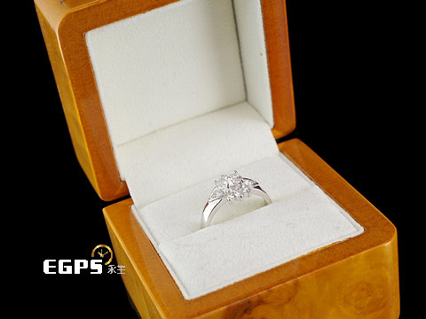 天然鑽石 K金鑽戒 白K金 天然真鑽 女戒 主石0.51CT 造型鑽戒 鑽石戒指